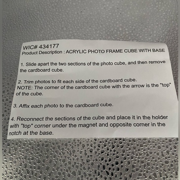 Floating Acrylic Photo Cube w/ Magnetic Base - Picture 8 of 9